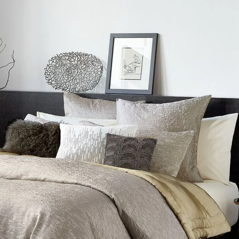 Donna Karan Alloy Collection King Duvet and 1 Standard/Queen Sham in Taupe
